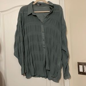Misguided sheer button down